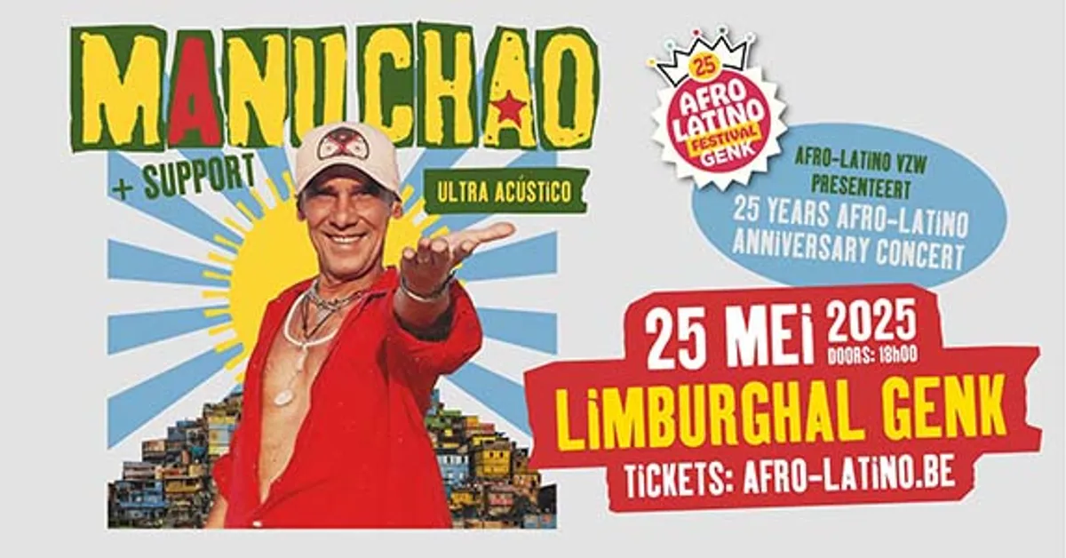 25 jaar Afro-Latino: Manu Chao laat de Limburghal daveren!