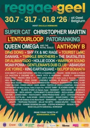 Reggae Geel 2026 - Gold Stage: drie dagen world a reggae